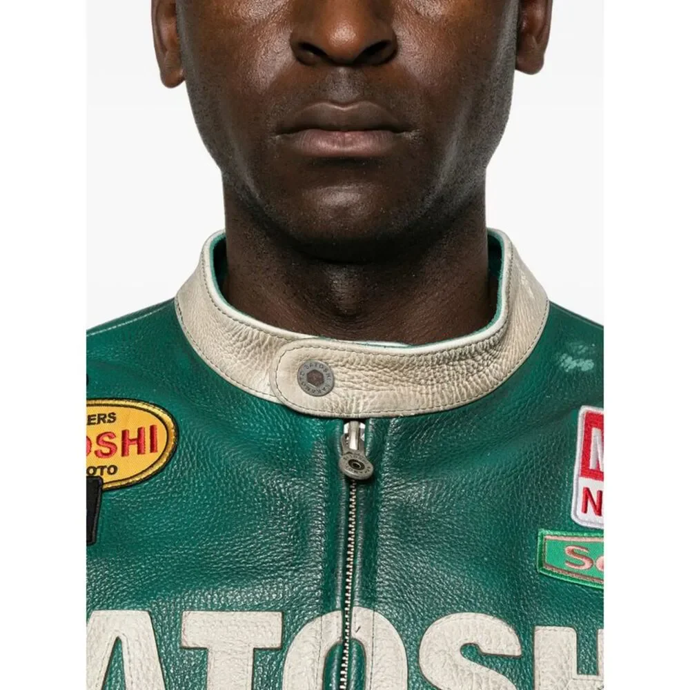 Satoshi Nakamoto Green Jackets - Leather Jackets Men